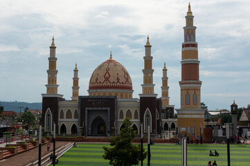 Fototapeta na wymiar Majalengka, Indonesia - April 01, 2021 - Grand mosque of Majalengka district