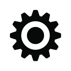 Gear icon vector graphic illustration