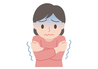 悪寒がする女性