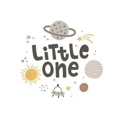 vector illustration of cute hand drawn planets