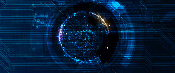 Technology data background, idea of global business solution