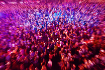 Obraz premium Background of defocused and blurred crowd of people