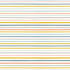 Striped pattern background, Vector seamless repeat pattern of hand drawn organic horizontal stripes in bright colours. 