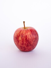 Red small apple on white background