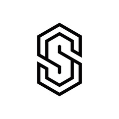 s initial logo design vector template