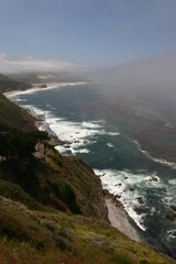 Rugged California Coast Showing the Power of Water to Change Landforms through Erosion and Deposition with Wave Action from the Pacific