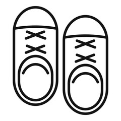 Running shoes icon, outline style