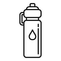 Running water bottle icon, outline style