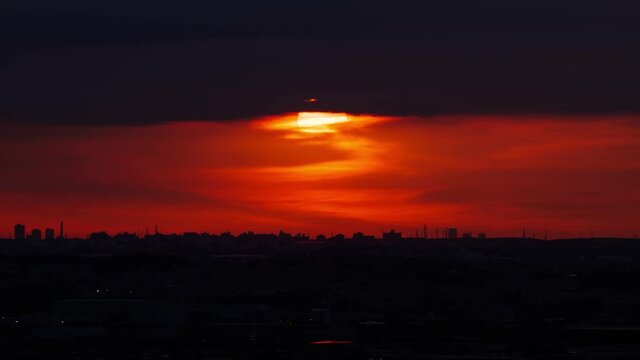 朝焼けの空