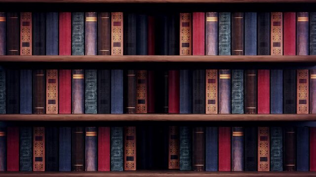 Infinite moving books looping 3D Animation