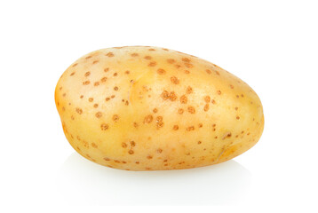 potatoes on white background
