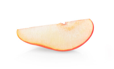 red pear on white background