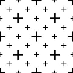 Seamless pattern, crosses. Vector geometric background.	