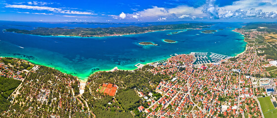 Biograd na Moru archipelago panoramic aerial view
