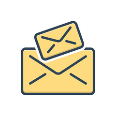 Color illustration icon for e mail
