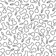 Seamless vector pattern with chess on white background