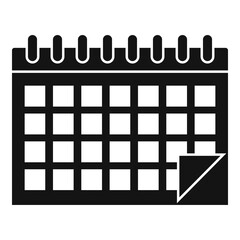 Syllabus calendar icon, simple style