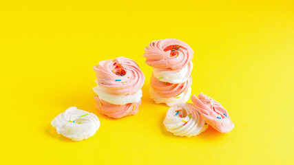 White and pink sweets