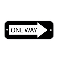 One Way road Sign