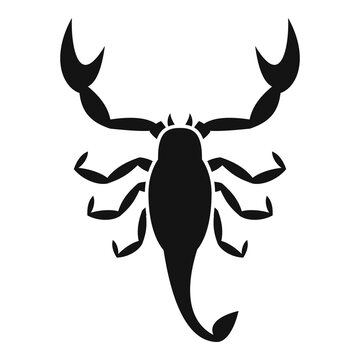 Scorpio warning icon, simple style