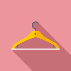 Clothes hanger icon, flat style