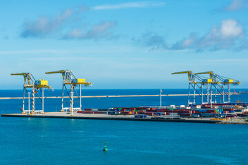 Fototapeta na wymiar Tomari Port & Naha City, Okinawa Island, Japan