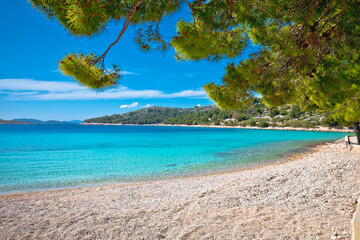 Island of Murter turquoise lagoon beach Slanica
