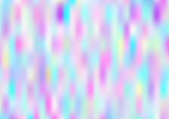 Holograph Trendy Banner. Unfocused Girlie Foil Holo Teal. Rainbow