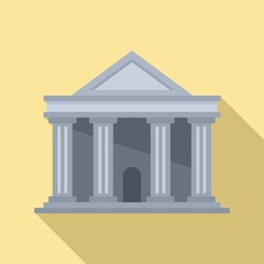 Fototapeta premium Bank compensation icon, flat style