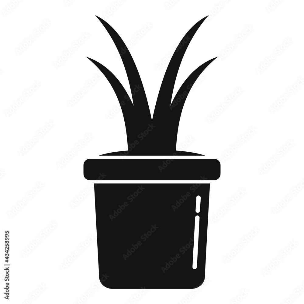 Sticker Succulent plant pot icon, simple style