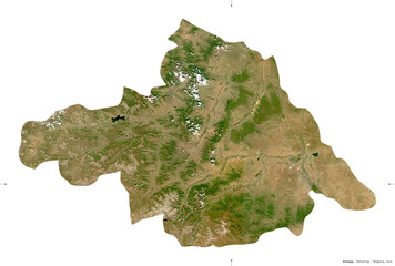 Arhangay, Mongolia - isolated. Sentinel-2 satellite