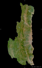 Chin, Myanmar - black solid. Sentinel-2 satellite