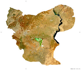 Aleppo, Syria - isolated. Sentinel-2 satellite