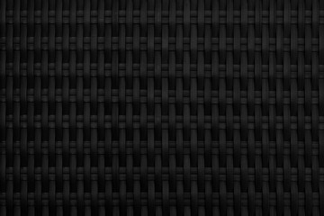 Black rattan wooden table top pattern and background seamless
