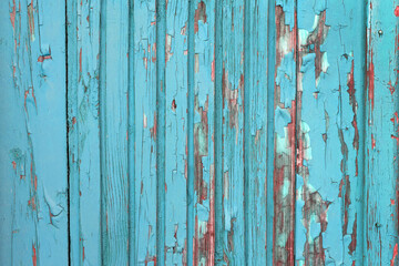 Old weathered board painted blue