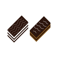 Cake slice isolated on white