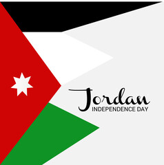 Vector illustration of a Background for Jordan Independence Day.