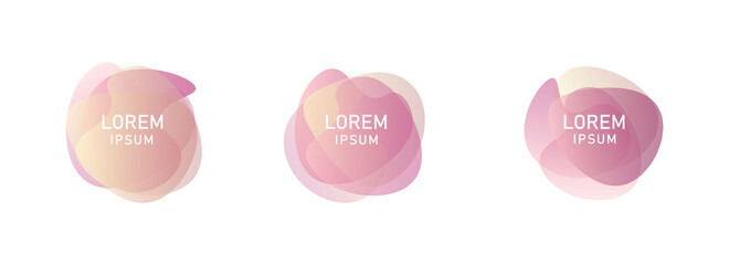 Set of abstract modern graphic elements. Dynamical colored forms and line. Gradient abstract banners with flowing liquid shapes. Template for the design of a logo, flyer or presentation