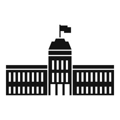 Town parliament icon, simple style