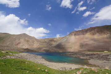 キルギス・コチコル村の湖 Kol'ukok