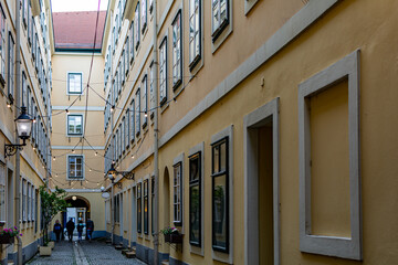 Courtyard and public passage Sünnhof in Vienna, Austria