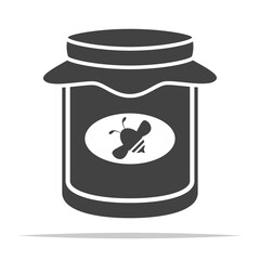 Jar of honey icon vector isolated