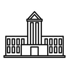 Public parliament icon, outline style