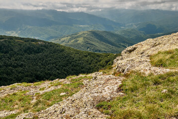 Panorama on the mountains of Val d'Aveto, Liguria, Italy