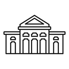 Cathedral sightseeing icon, outline style