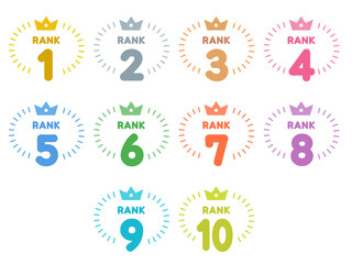 ランキング 見出し アイコンセット、王冠