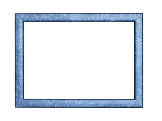 Frame in blue, isolated on white background