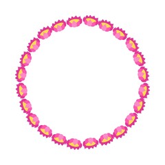 Hand drawn doodle floral frame. Simple line with the ink pen or pencil. Wedding anniversary decoration. Vector illustration