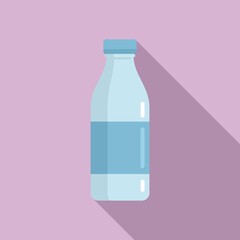 Water bottle icon, flat style