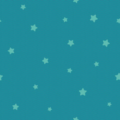 Seamless pattern with stars and waves on blue background. fantasy.